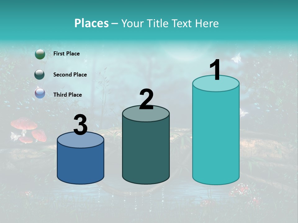 Staw Drzewo Noc PowerPoint Template