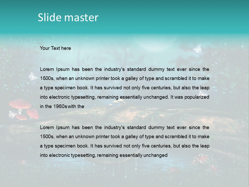 Staw Drzewo Noc PowerPoint Template