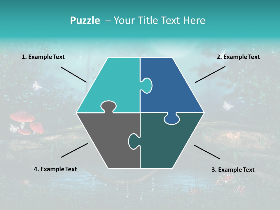 Staw Drzewo Noc PowerPoint Template