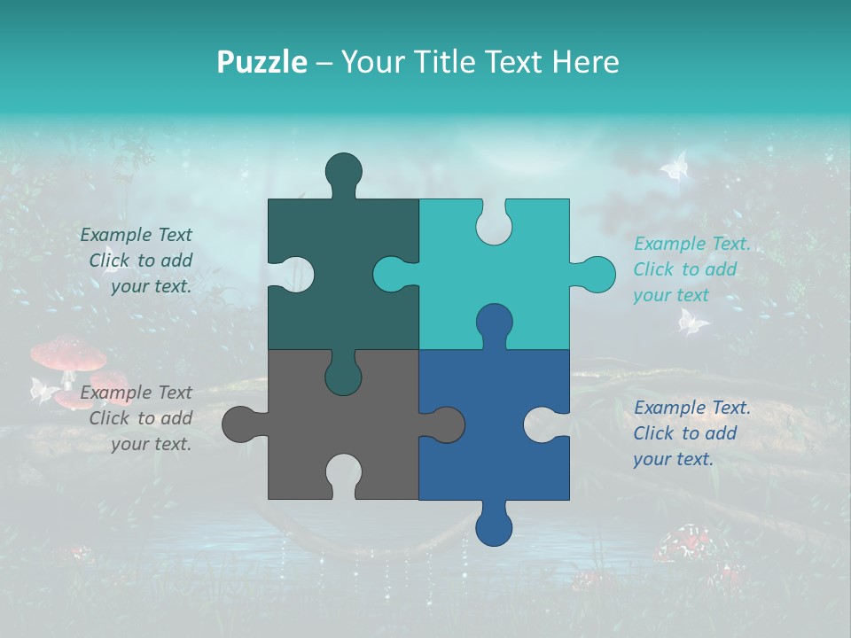 Staw Drzewo Noc PowerPoint Template