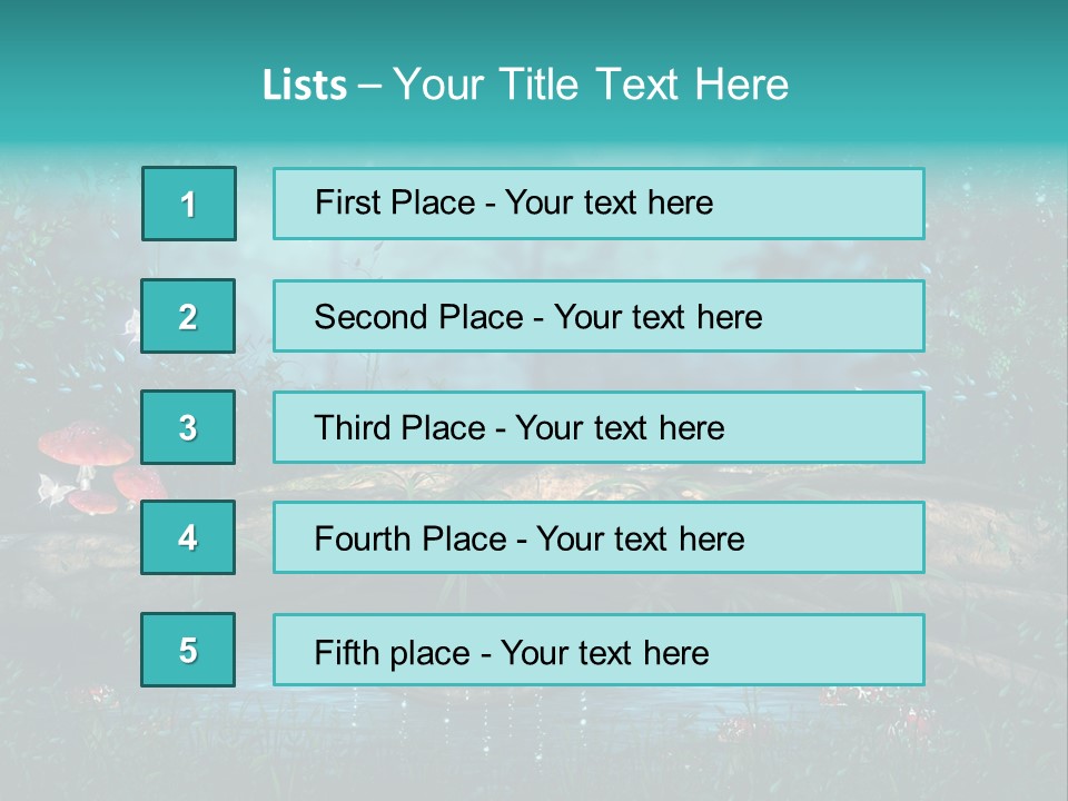 Staw Drzewo Noc PowerPoint Template
