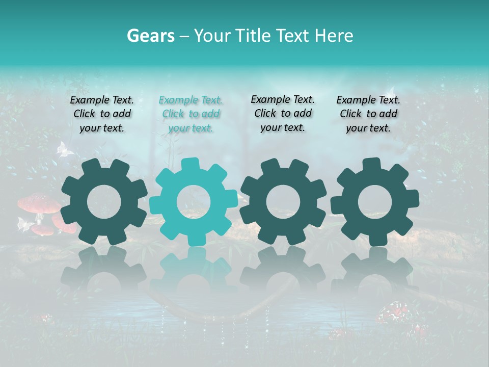 Staw Drzewo Noc PowerPoint Template