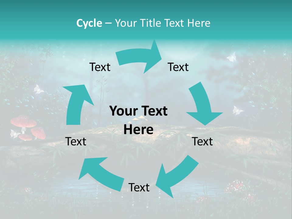 Staw Drzewo Noc PowerPoint Template