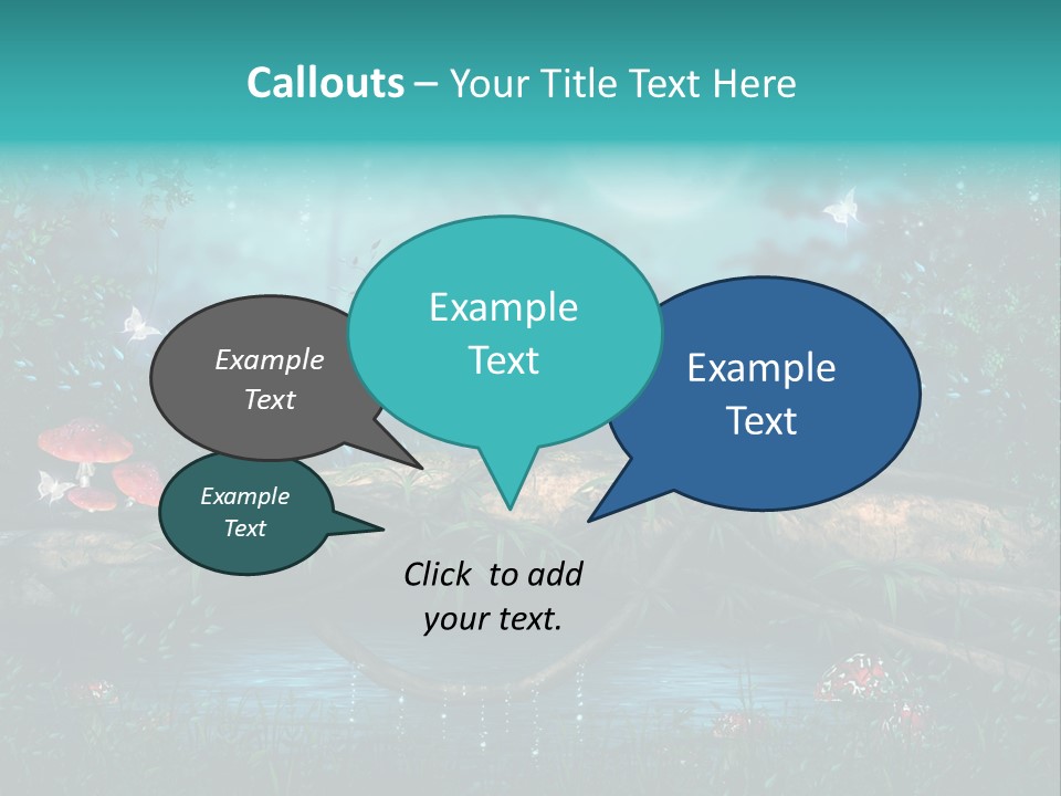 Staw Drzewo Noc PowerPoint Template