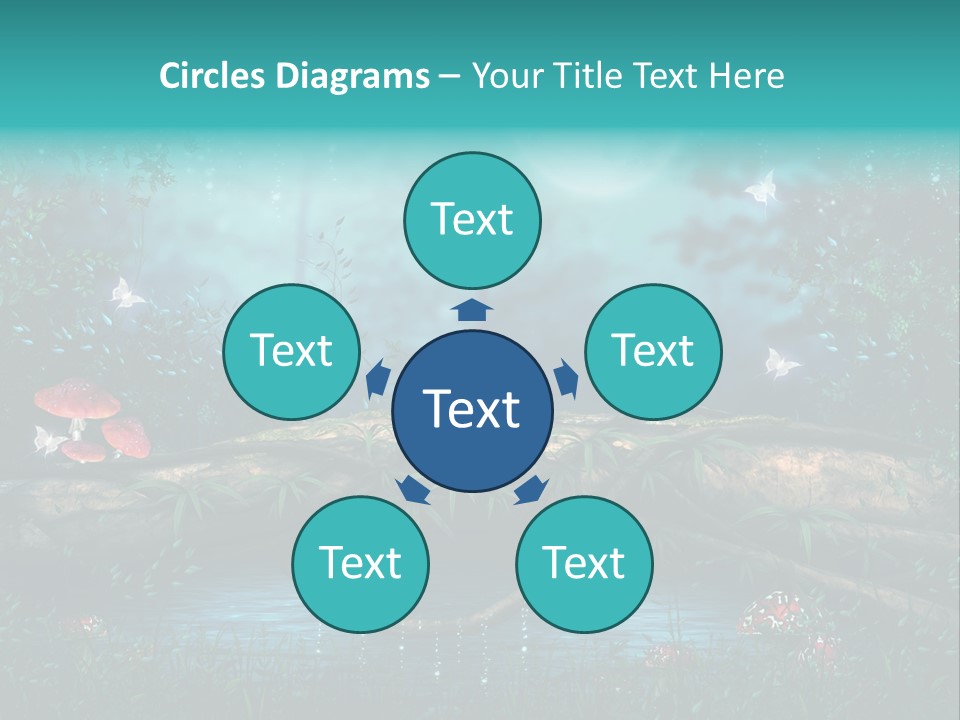Staw Drzewo Noc PowerPoint Template