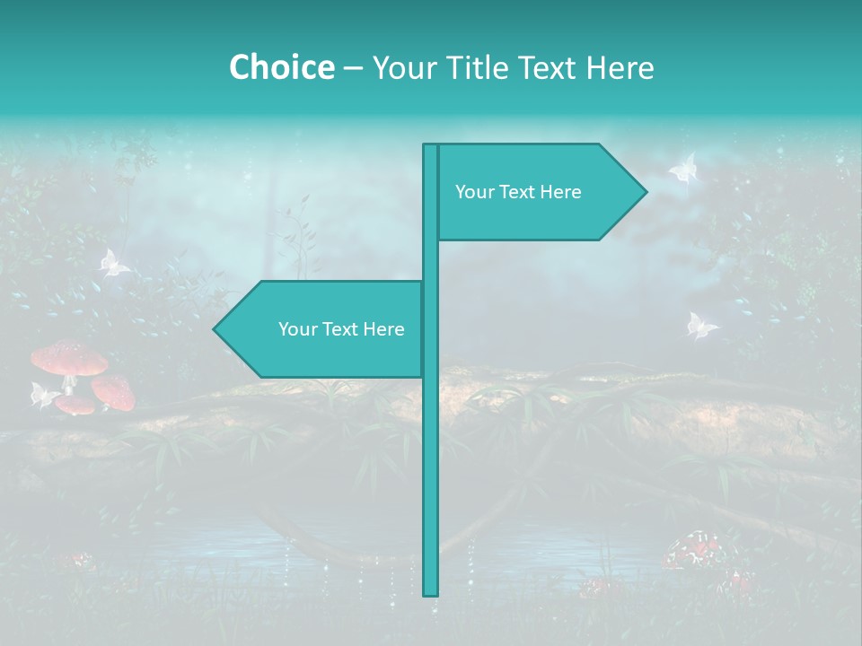 Staw Drzewo Noc PowerPoint Template
