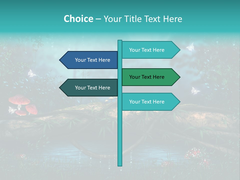 Staw Drzewo Noc PowerPoint Template