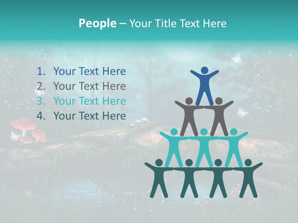 Staw Drzewo Noc PowerPoint Template