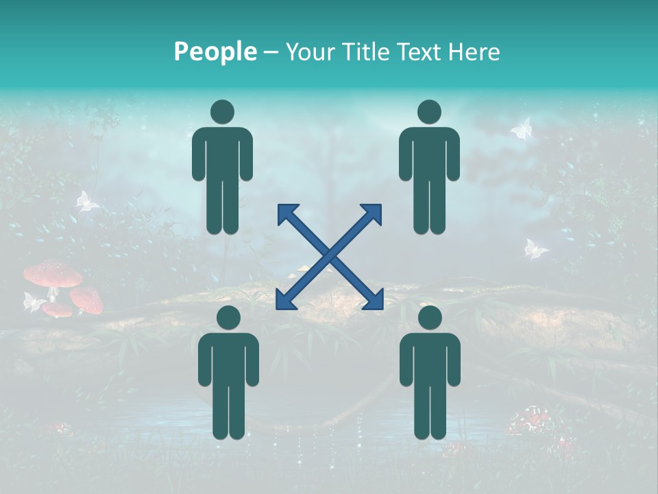 Staw Drzewo Noc PowerPoint Template