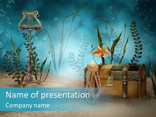 Ilustracja Dno Kufer PowerPoint Template