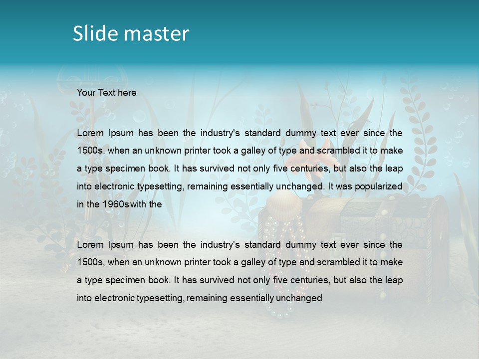 Ilustracja Dno Kufer PowerPoint Template