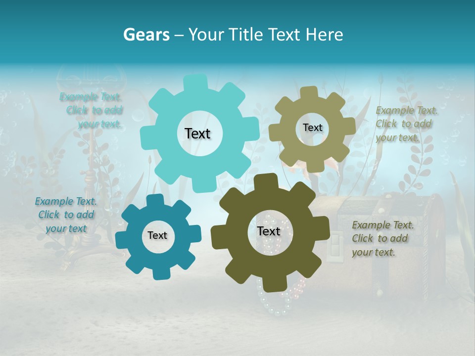 Ilustracja Dno Kufer PowerPoint Template