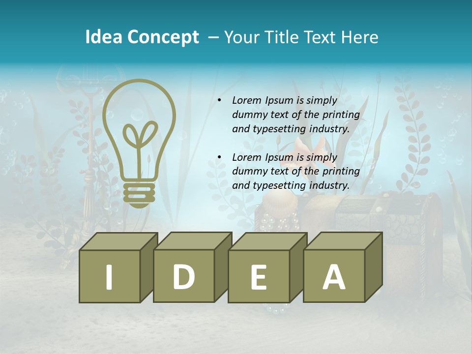 Ilustracja Dno Kufer PowerPoint Template