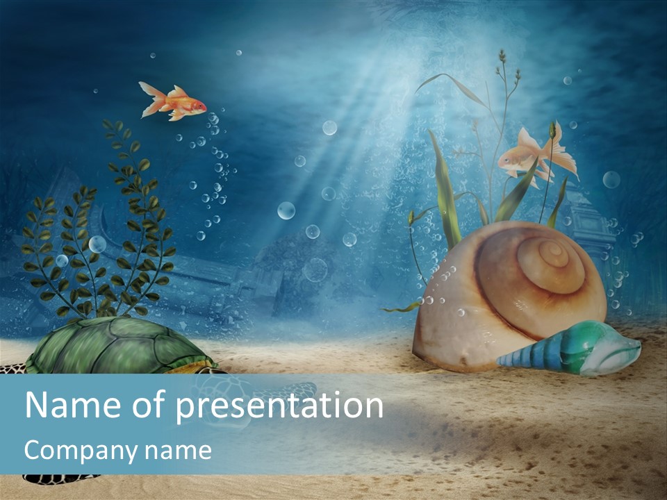 Ruiny Piasek Zatopiony PowerPoint Template