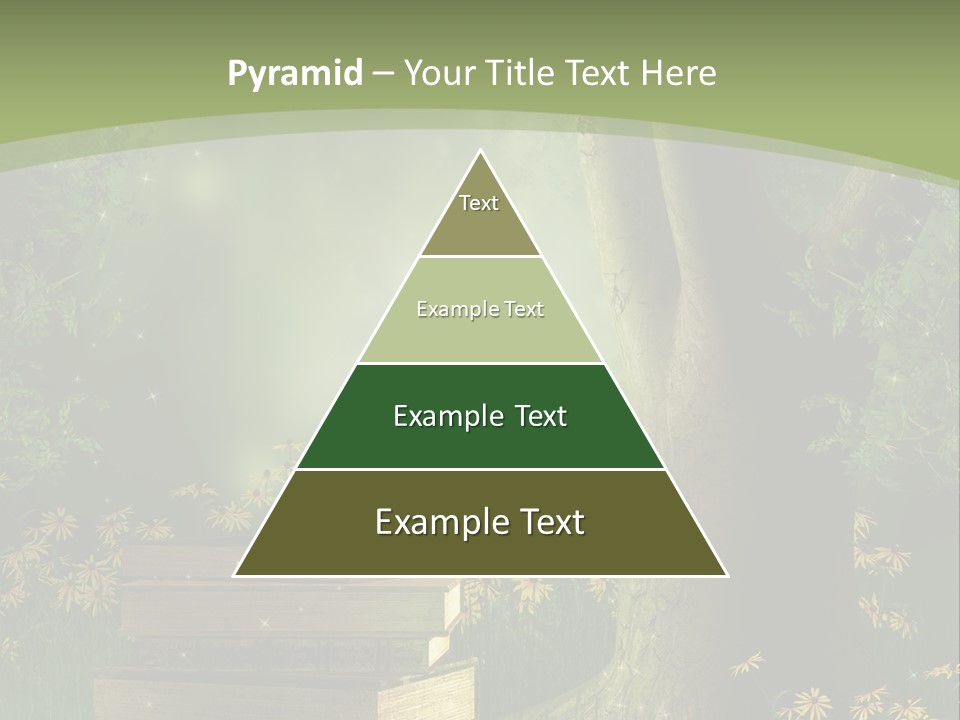 Zaczarowany Kwiat Zielony PowerPoint Template