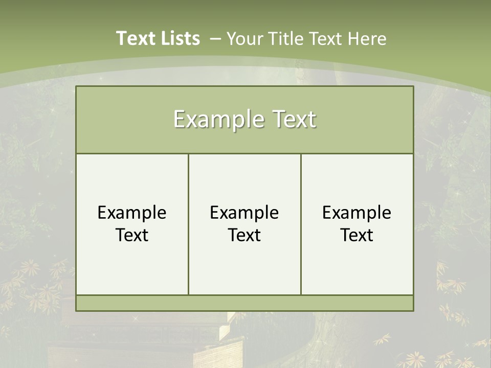 Zaczarowany Kwiat Zielony PowerPoint Template