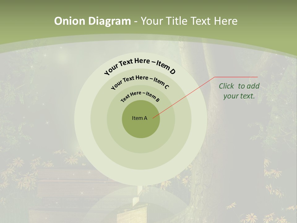 Zaczarowany Kwiat Zielony PowerPoint Template