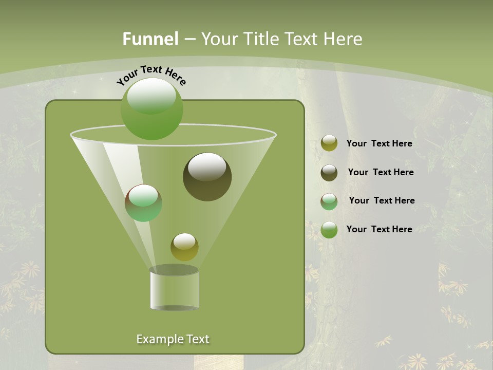 Zaczarowany Kwiat Zielony PowerPoint Template