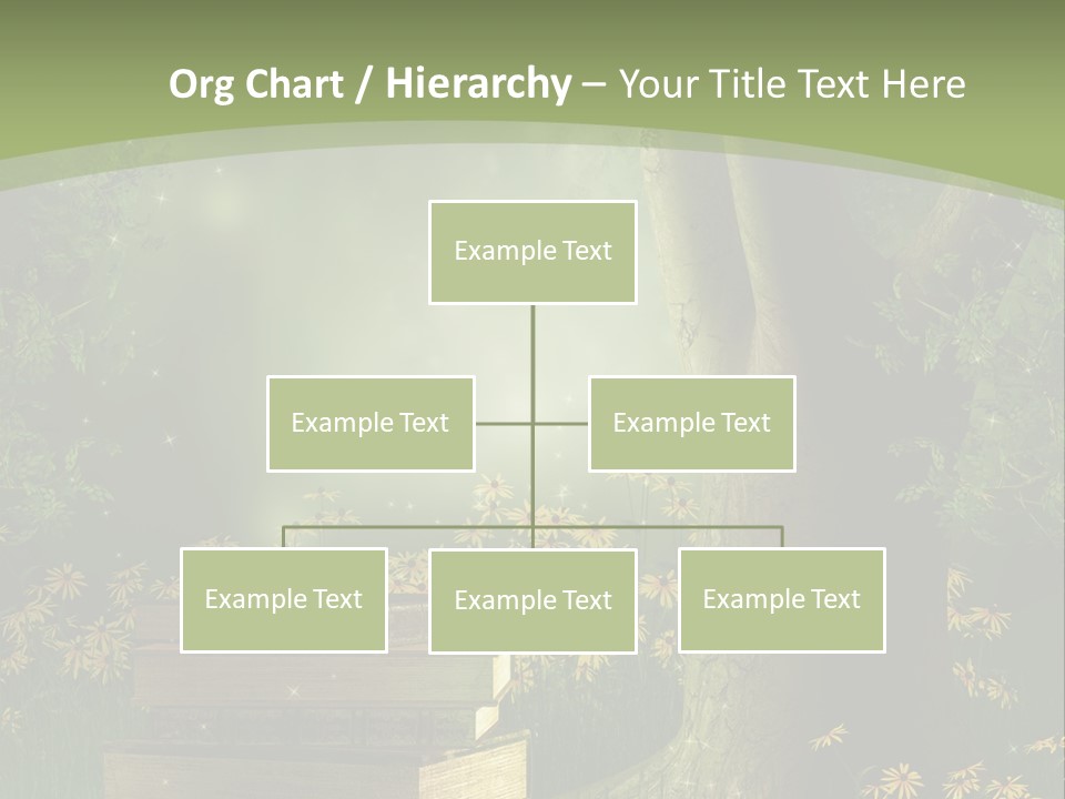 Zaczarowany Kwiat Zielony PowerPoint Template