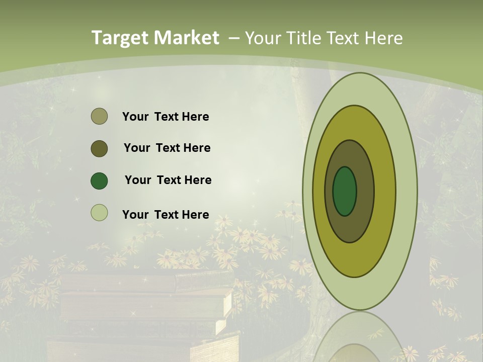 Zaczarowany Kwiat Zielony PowerPoint Template