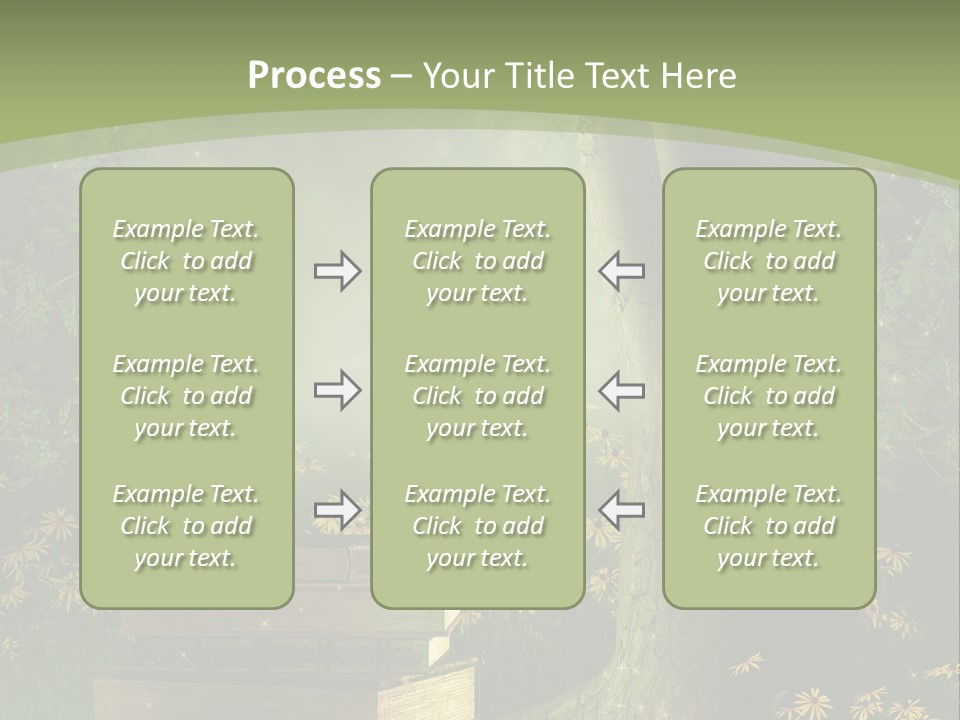 Zaczarowany Kwiat Zielony PowerPoint Template