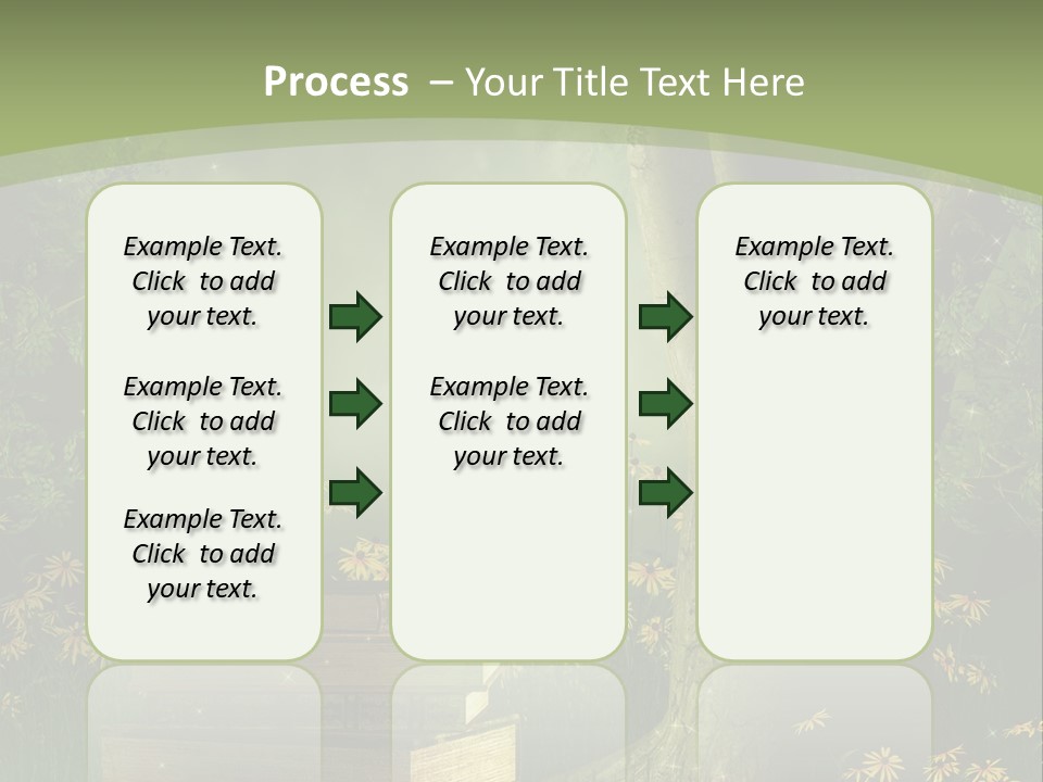 Zaczarowany Kwiat Zielony PowerPoint Template
