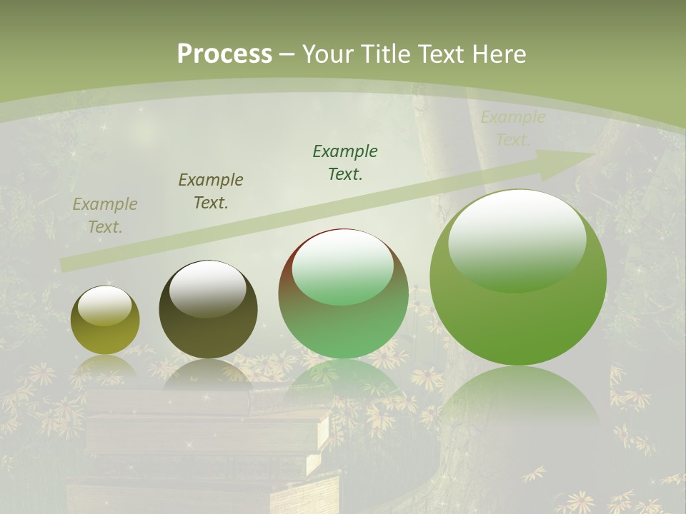 Zaczarowany Kwiat Zielony PowerPoint Template