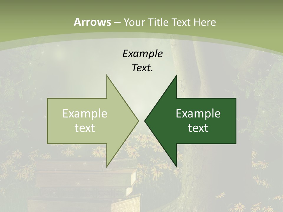Zaczarowany Kwiat Zielony PowerPoint Template