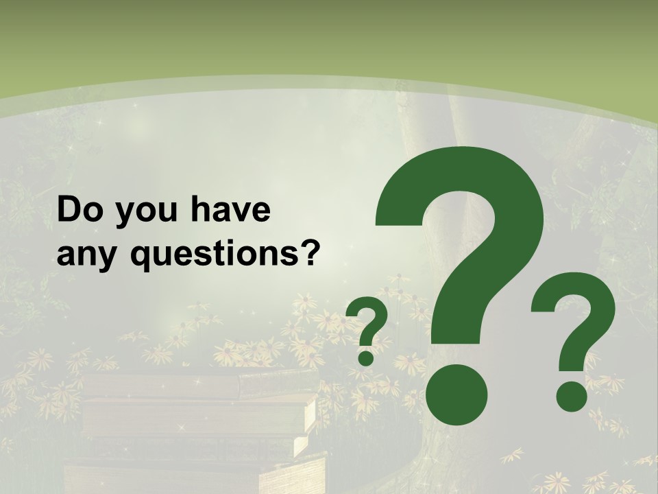 Zaczarowany Kwiat Zielony PowerPoint Template