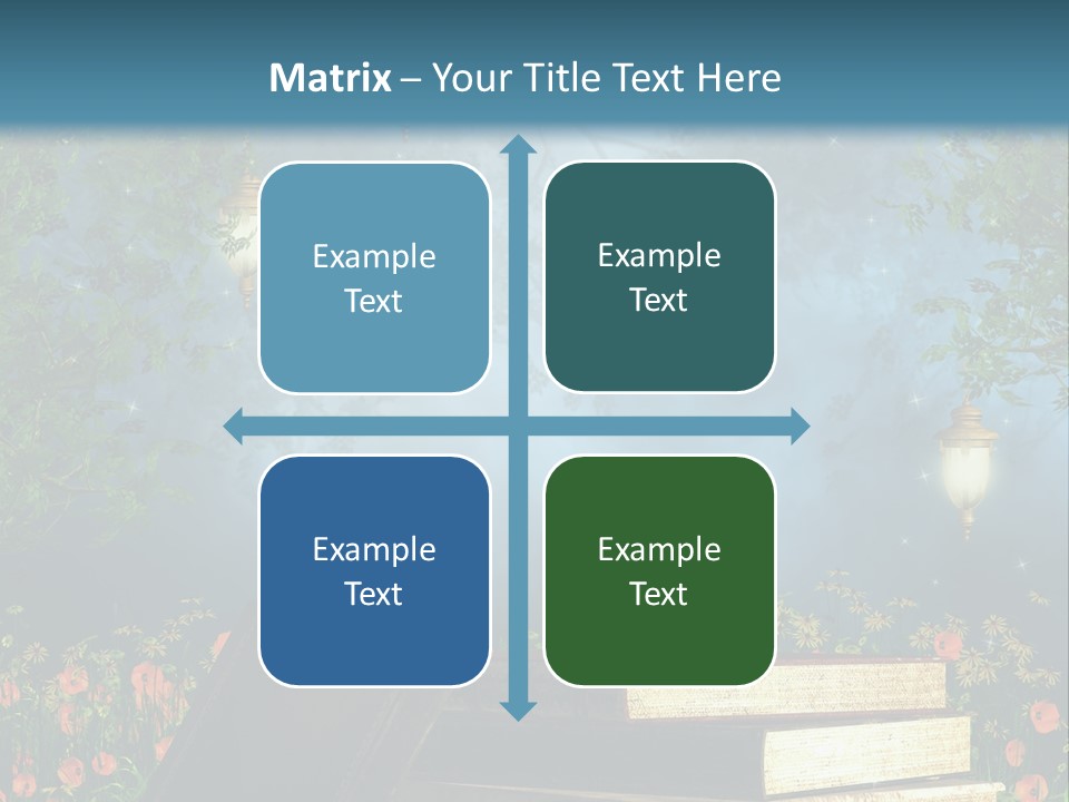 Zielony Kwiat Polana PowerPoint Template