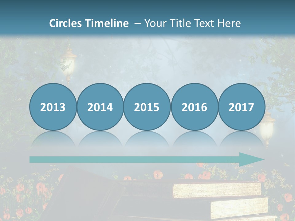 Zielony Kwiat Polana PowerPoint Template