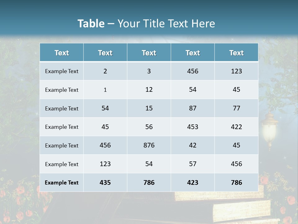 Zielony Kwiat Polana PowerPoint Template