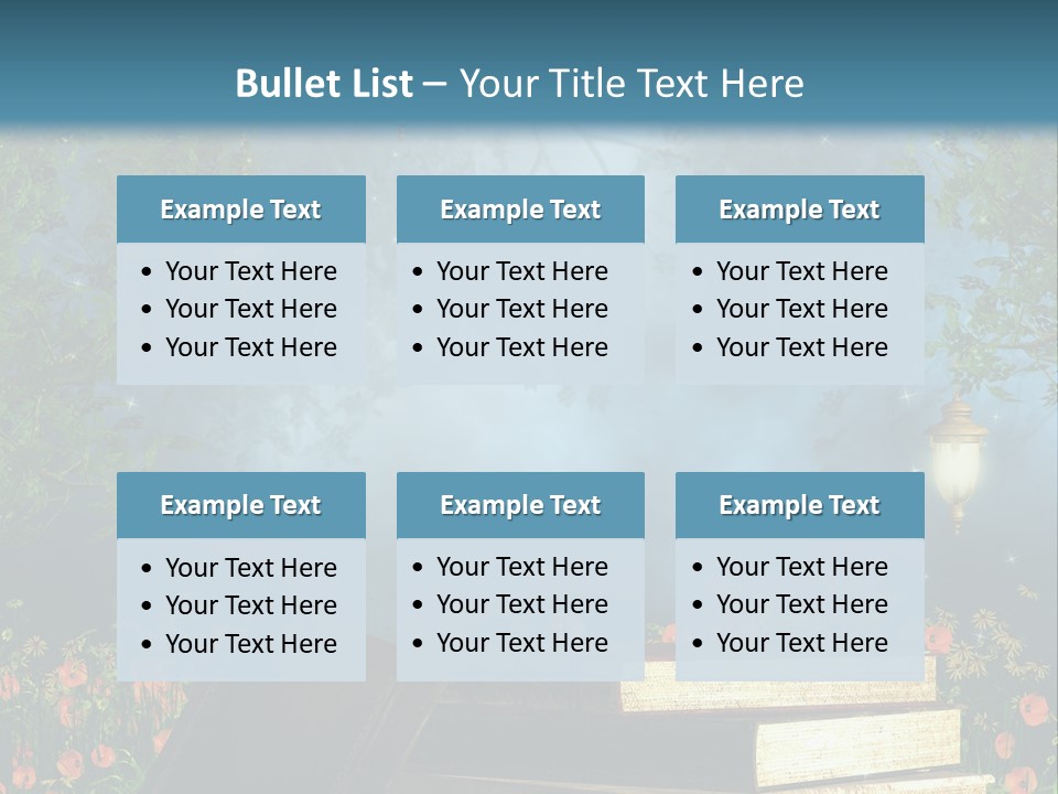 Zielony Kwiat Polana PowerPoint Template