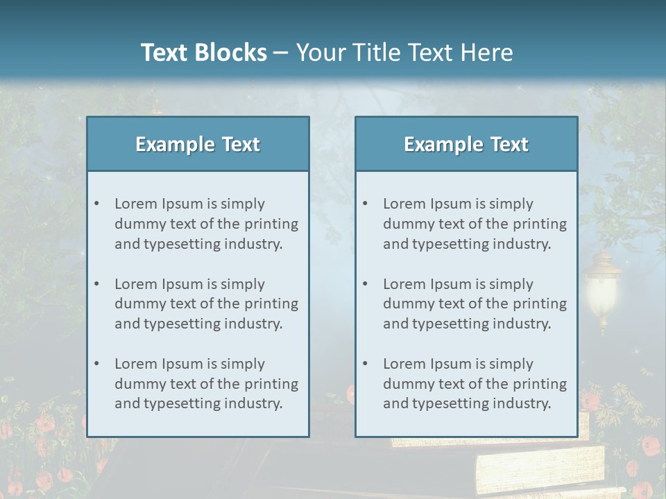 Zielony Kwiat Polana PowerPoint Template