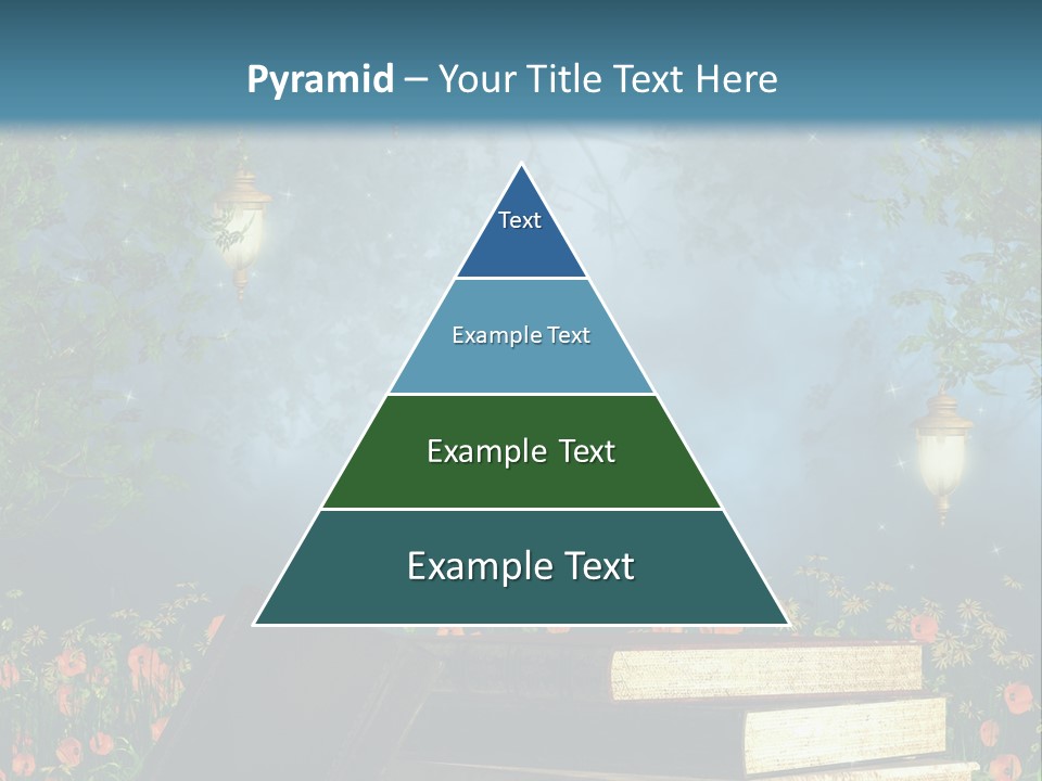 Zielony Kwiat Polana PowerPoint Template