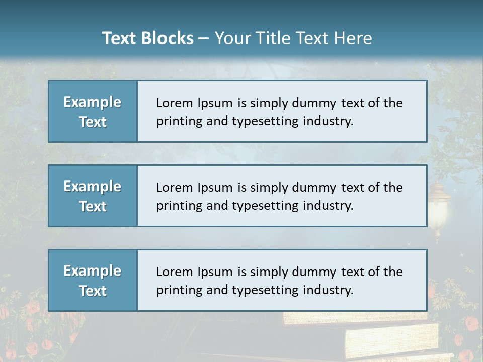Zielony Kwiat Polana PowerPoint Template