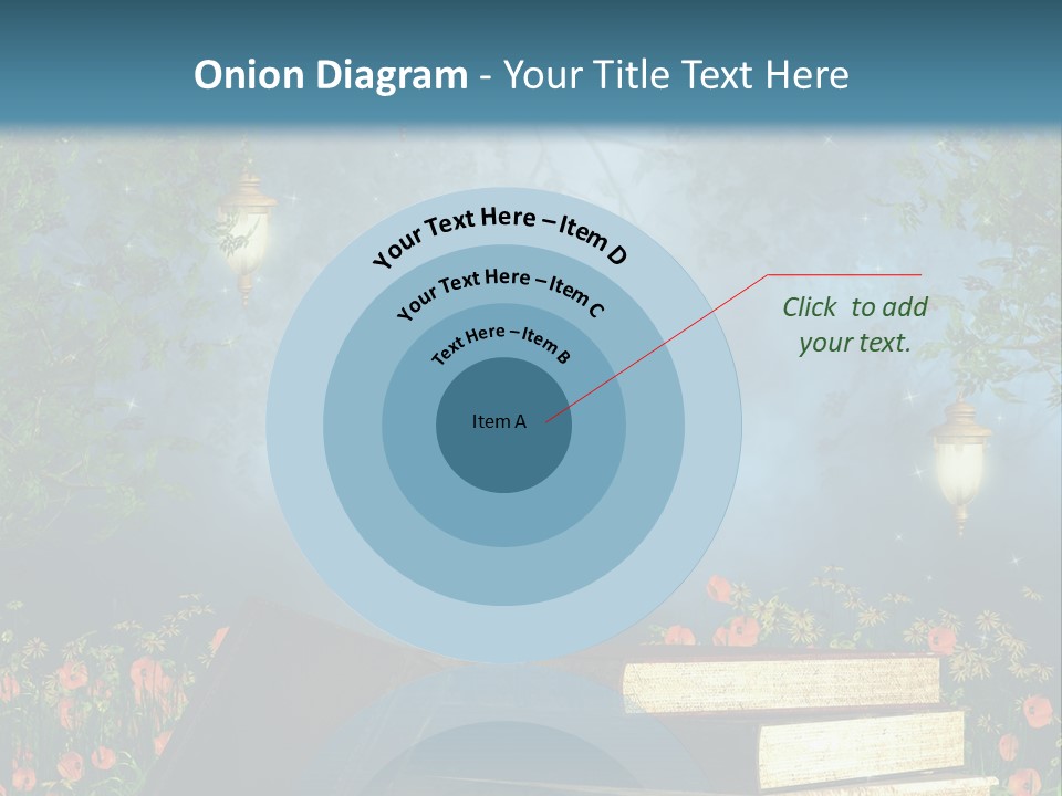 Zielony Kwiat Polana PowerPoint Template