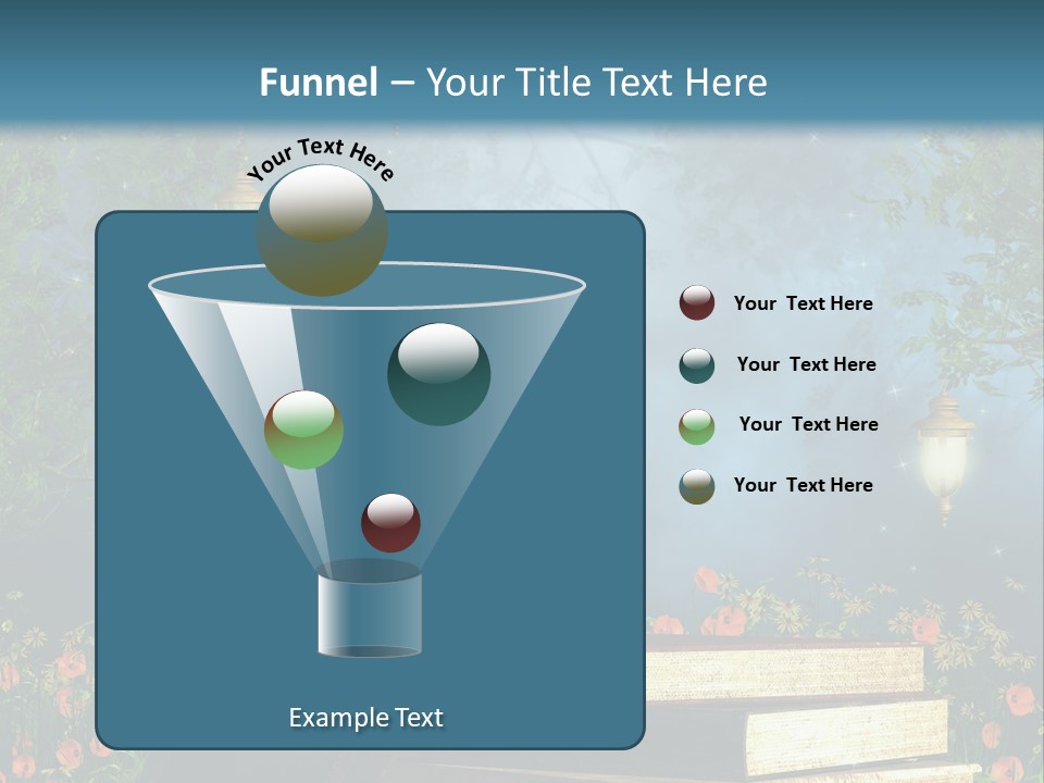 Zielony Kwiat Polana PowerPoint Template