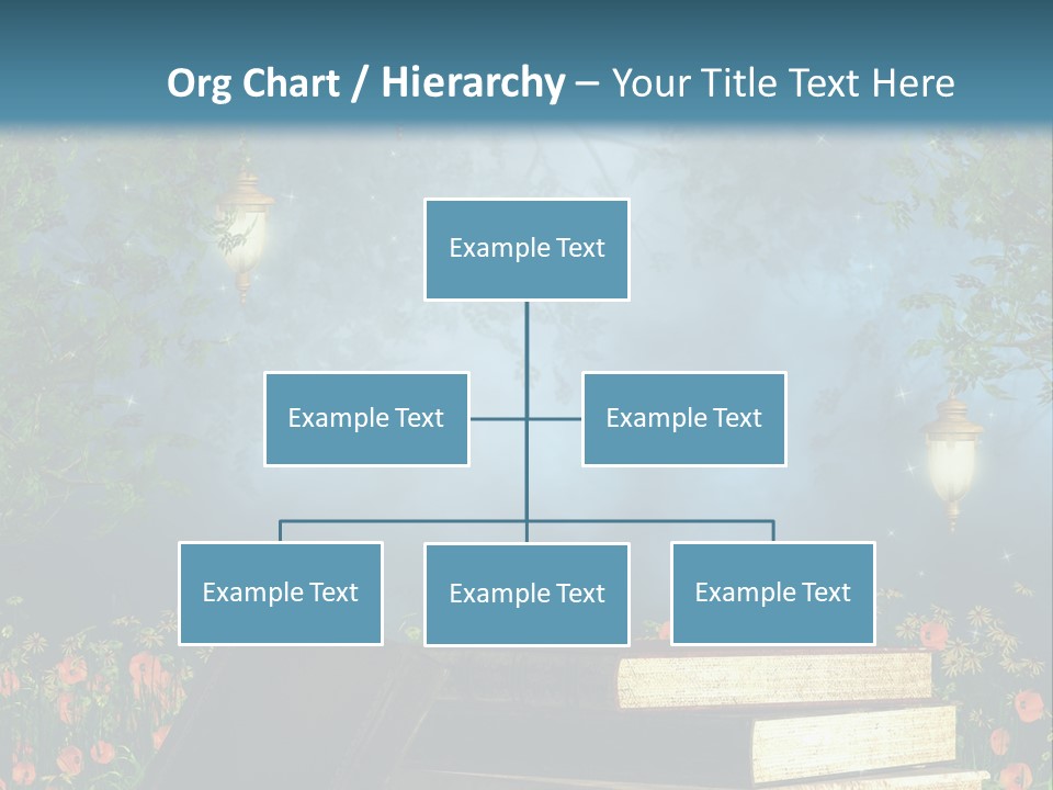 Zielony Kwiat Polana PowerPoint Template