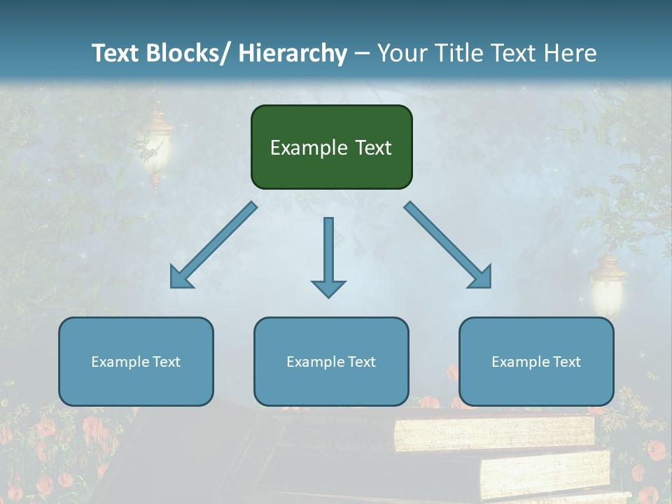 Zielony Kwiat Polana PowerPoint Template