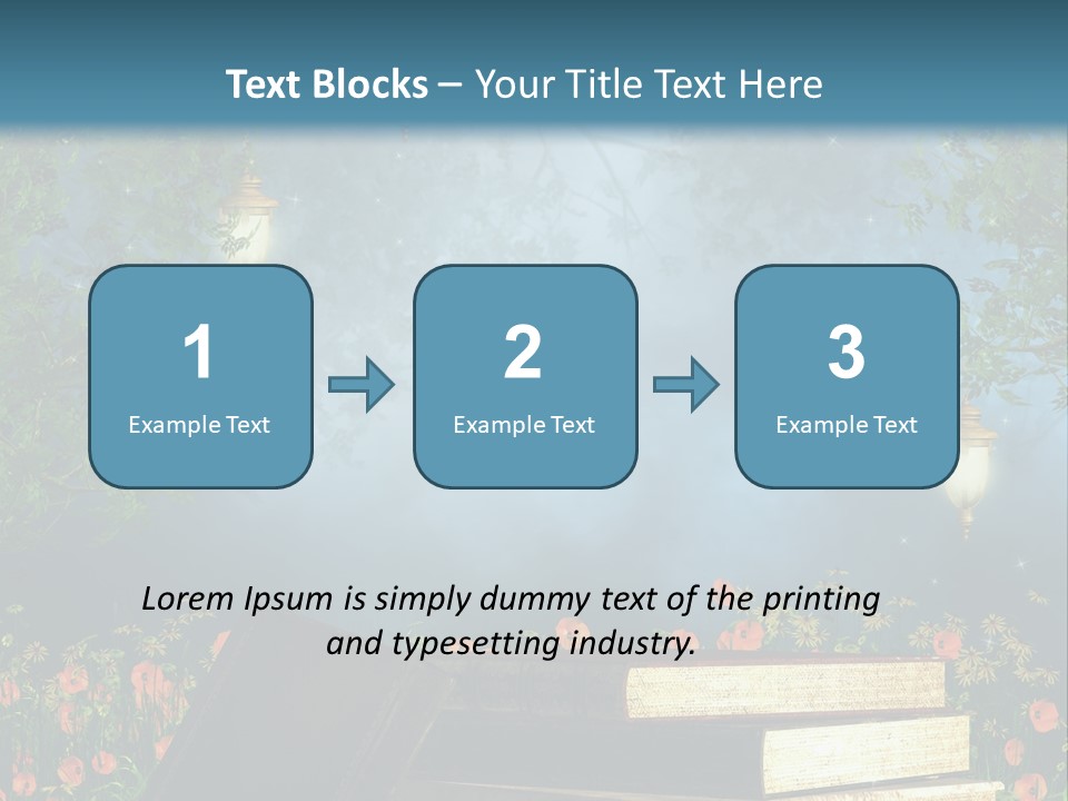 Zielony Kwiat Polana PowerPoint Template