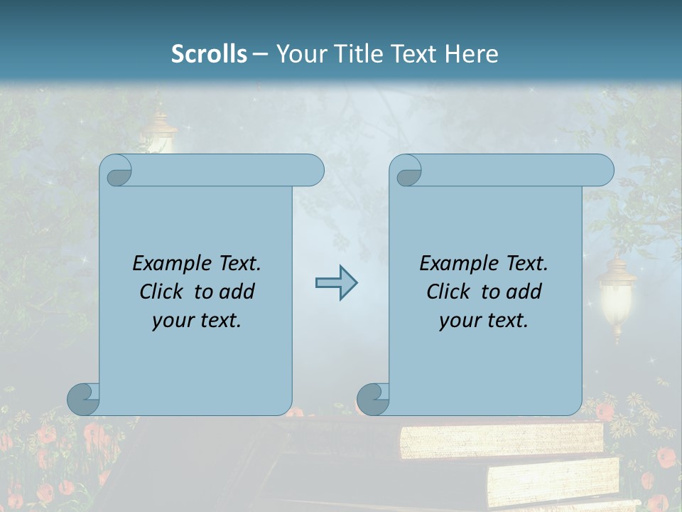 Zielony Kwiat Polana PowerPoint Template