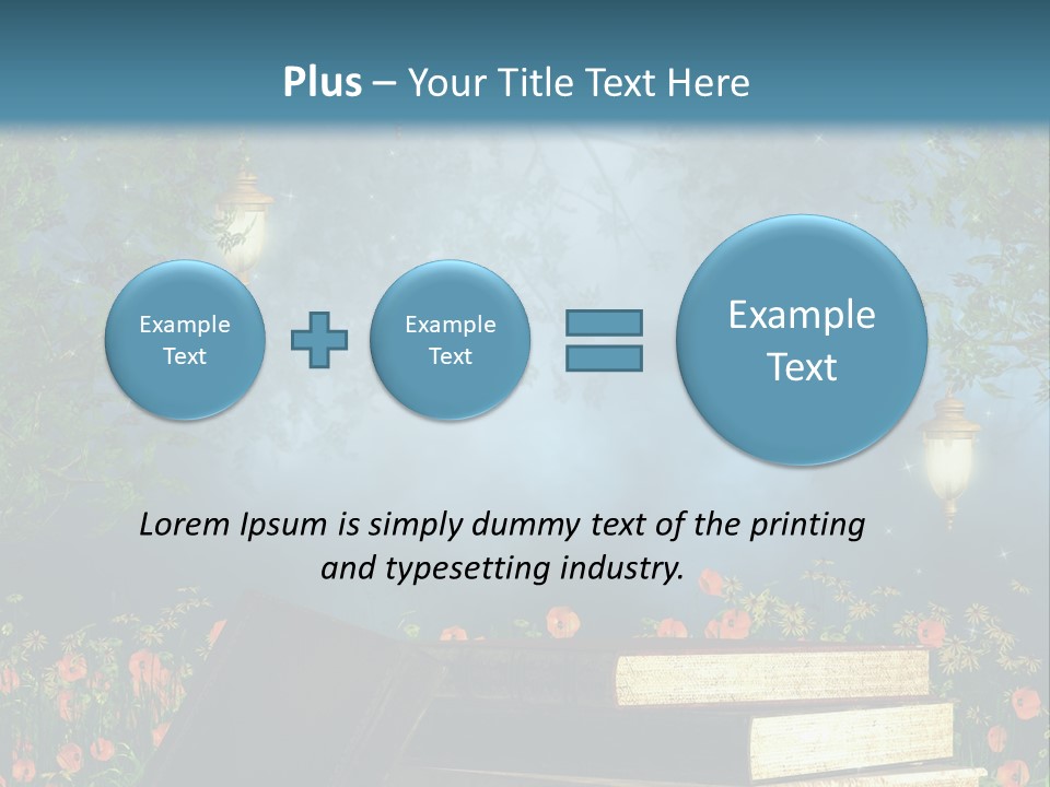 Zielony Kwiat Polana PowerPoint Template