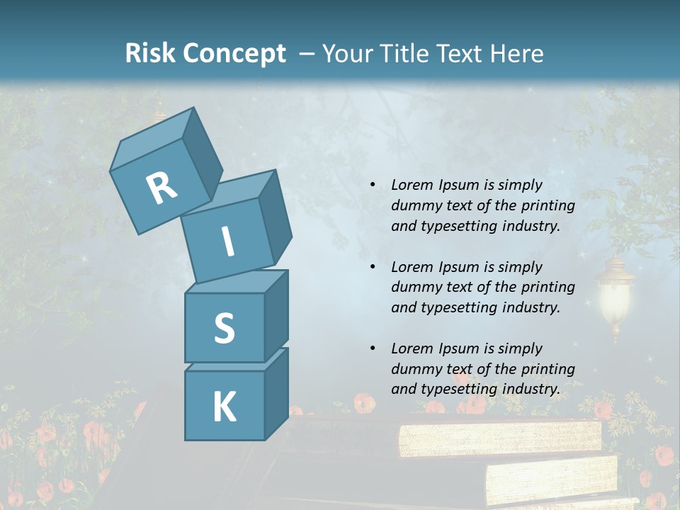 Zielony Kwiat Polana PowerPoint Template