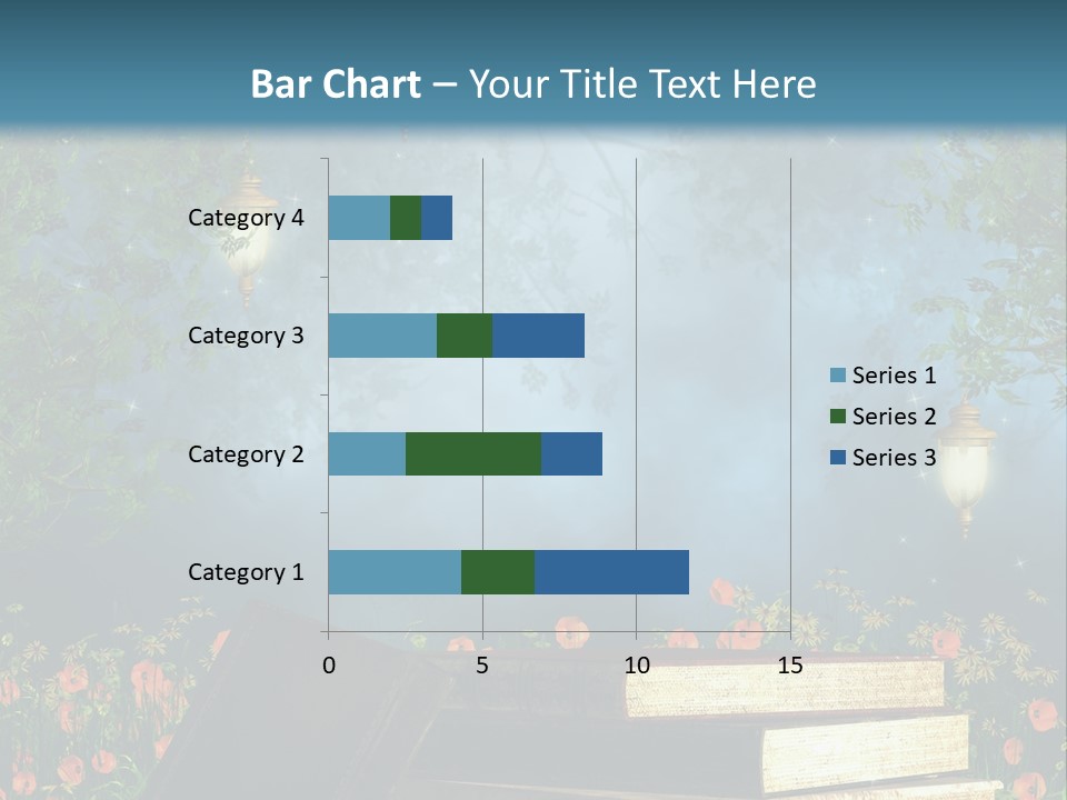 Zielony Kwiat Polana PowerPoint Template
