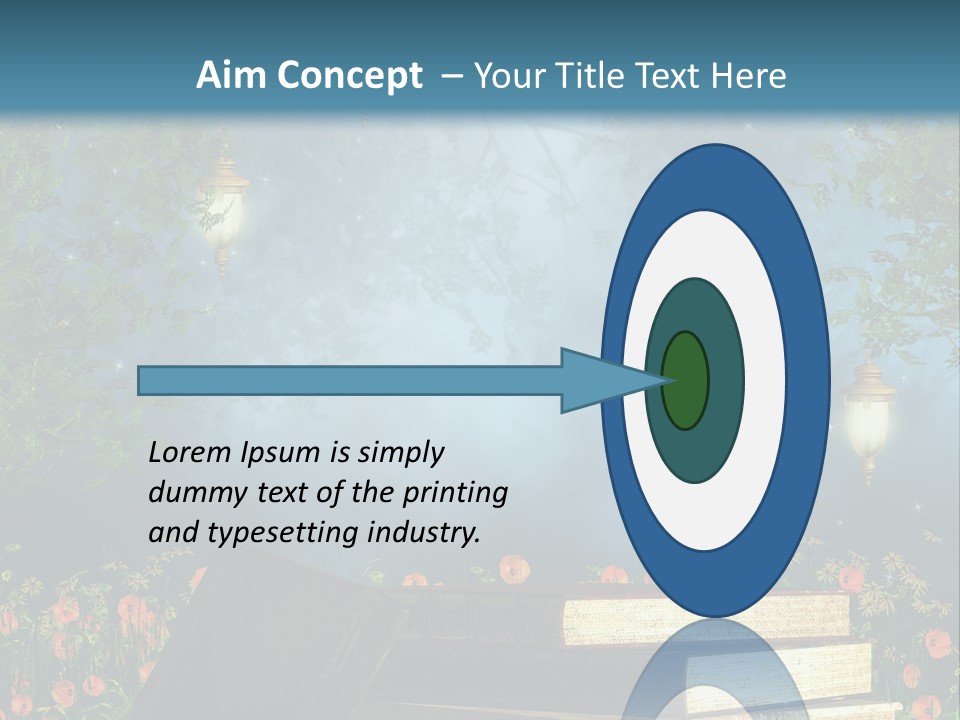 Zielony Kwiat Polana PowerPoint Template