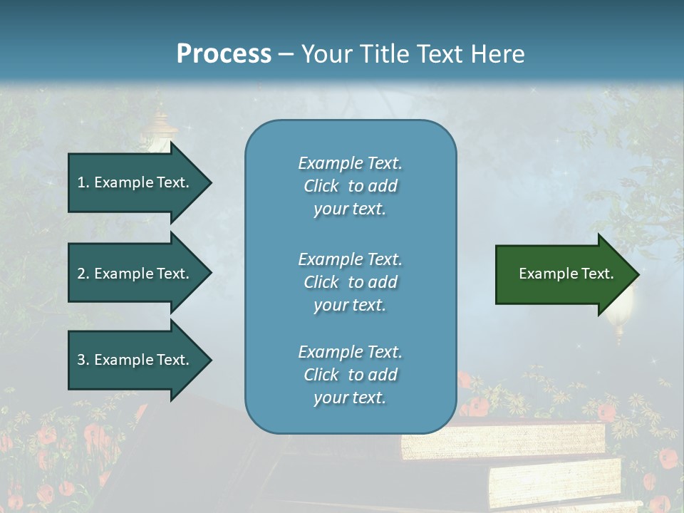 Zielony Kwiat Polana PowerPoint Template