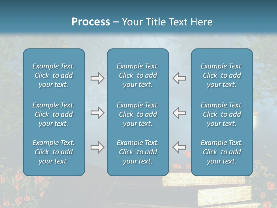 Zielony Kwiat Polana PowerPoint Template