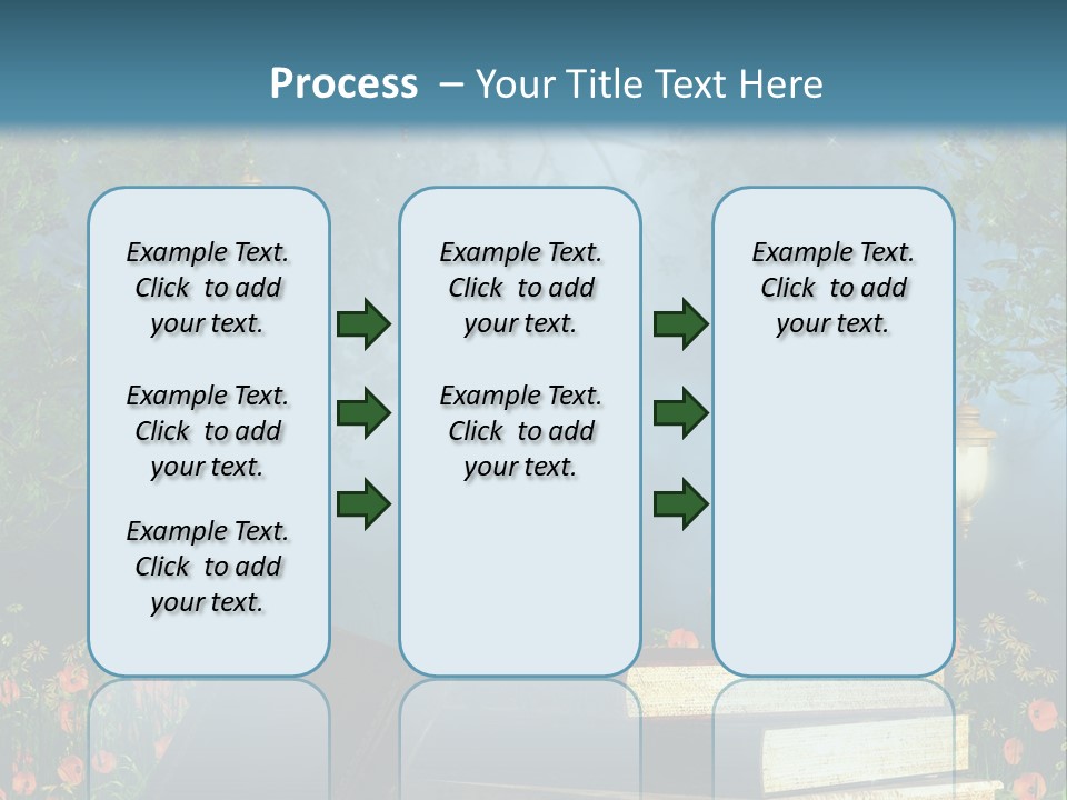 Zielony Kwiat Polana PowerPoint Template