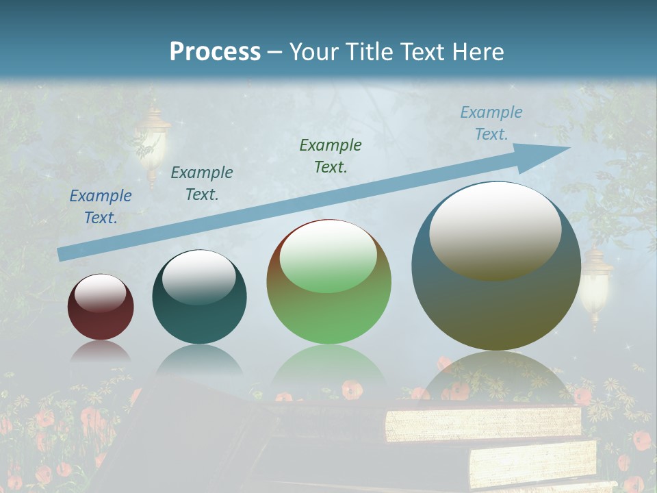 Zielony Kwiat Polana PowerPoint Template